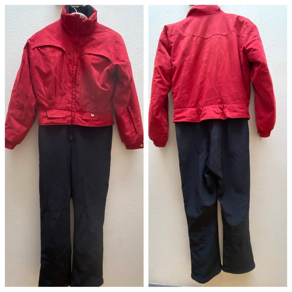 NILS Red Black One Piece Ski Suit Winter Skiwear Size 12